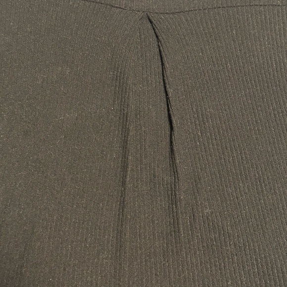 Black ribbed wrap style long sleeve - Picture 6 of 8